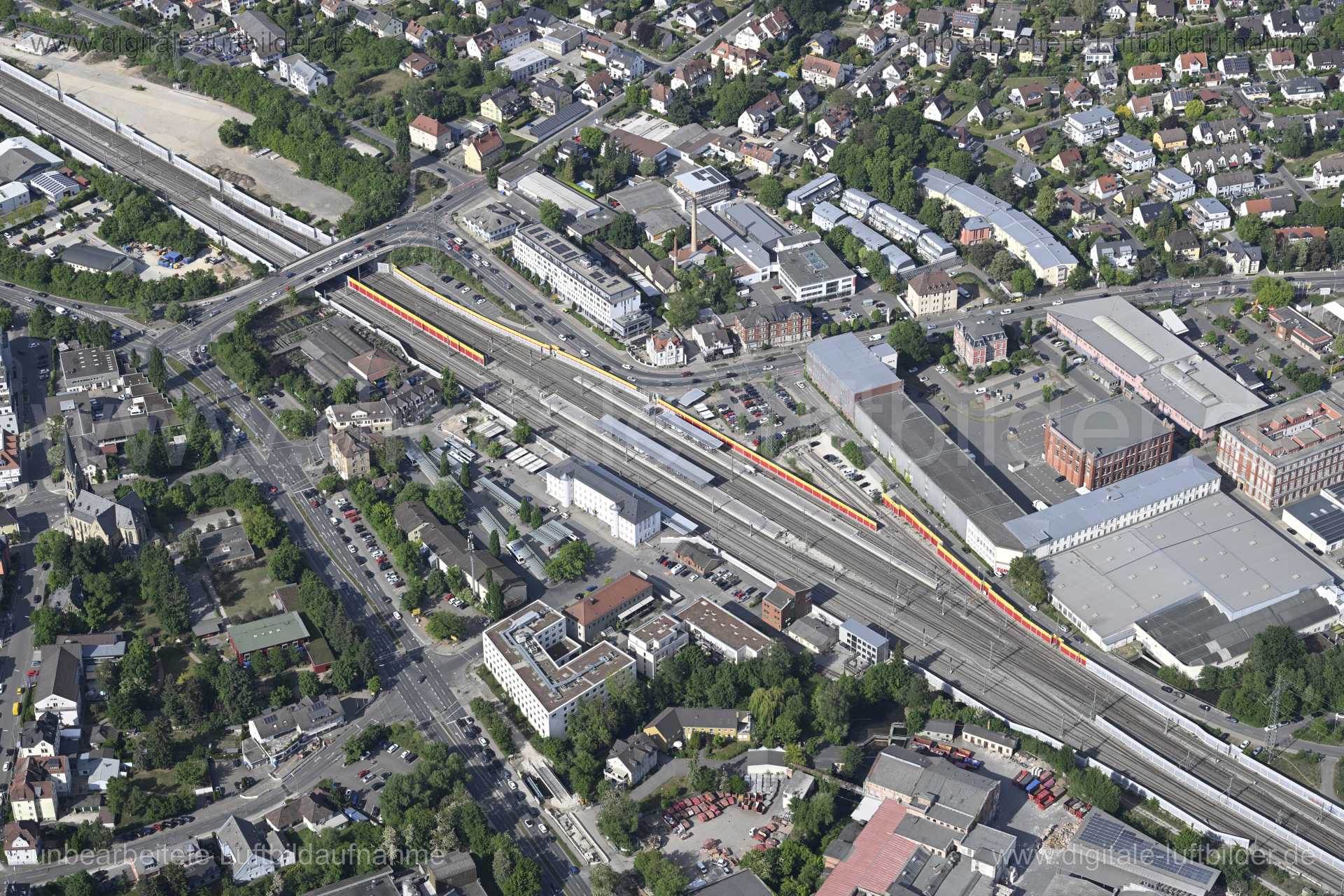 Luftaufnahme Bahnhof Forchheim in Forchheim | Mittelfranken, Bayern