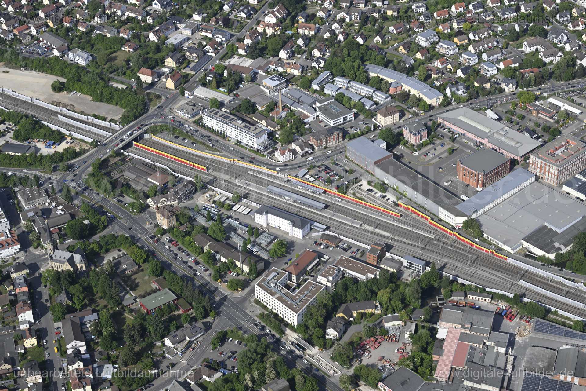 Luftaufnahme Bahnhof Forchheim in Forchheim | Mittelfranken, Bayern