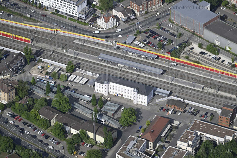 Luftaufnahme Bahnhof Forchheim in Forchheim | Mittelfranken, Bayern