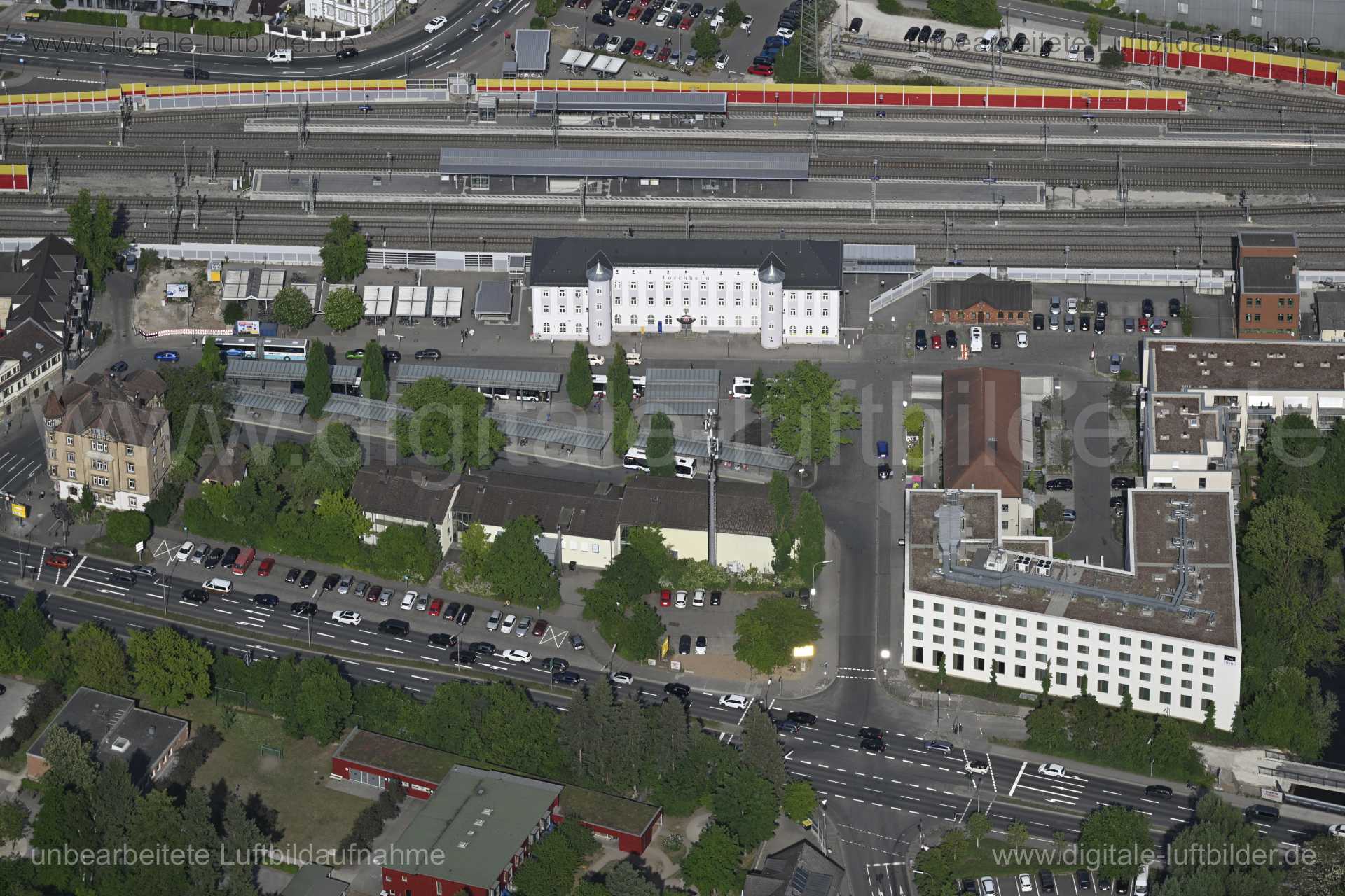 Luftaufnahme Bahnhof Forchheim in Forchheim | Mittelfranken, Bayern
