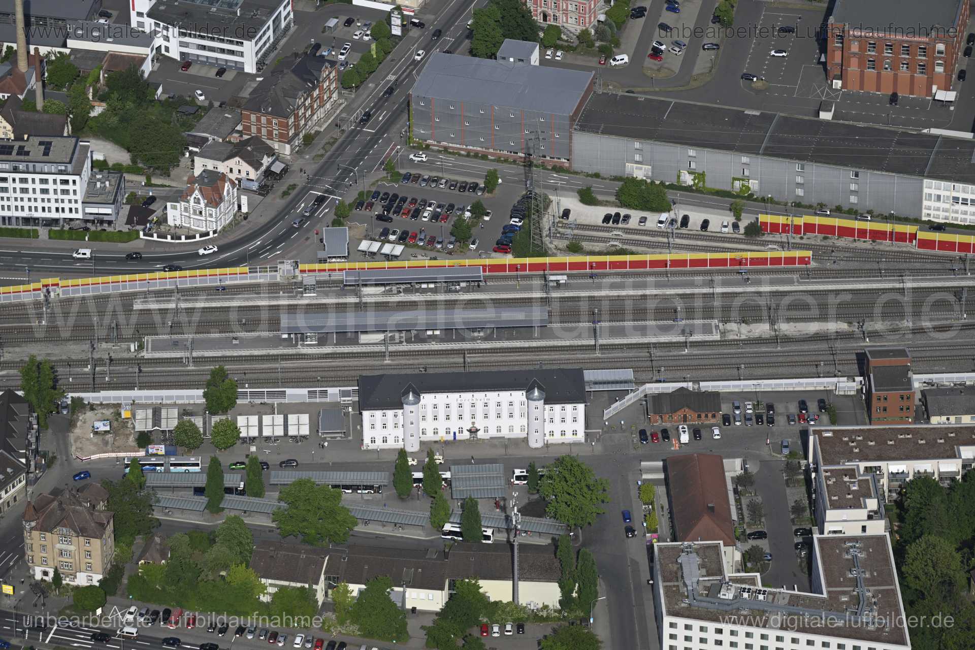 Luftaufnahme Bahnhof Forchheim in Forchheim | Mittelfranken, Bayern