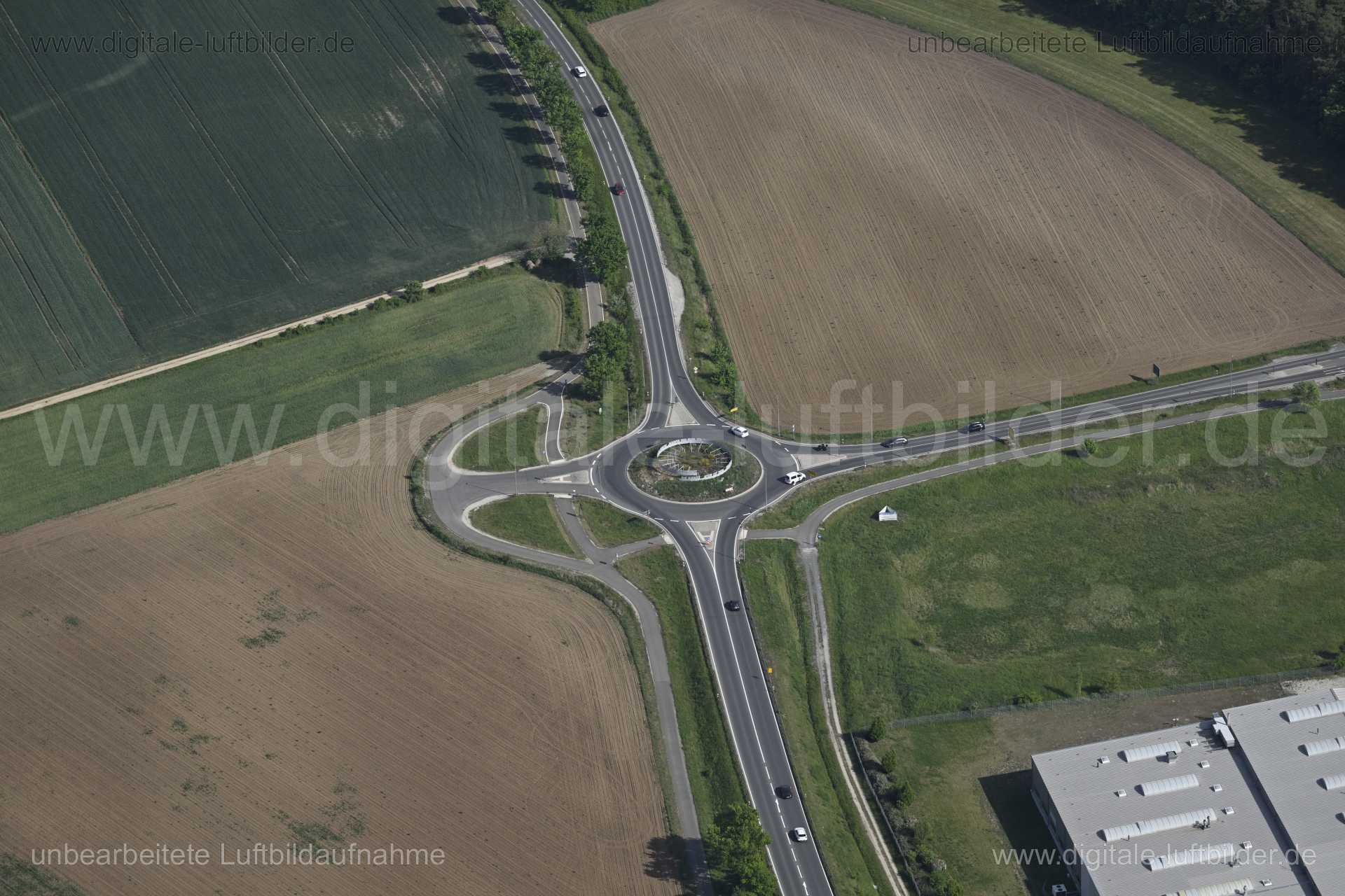 Luftaufnahme Kreisverkehr Forchheim in Forchheim | Mittelfranken, Bayern