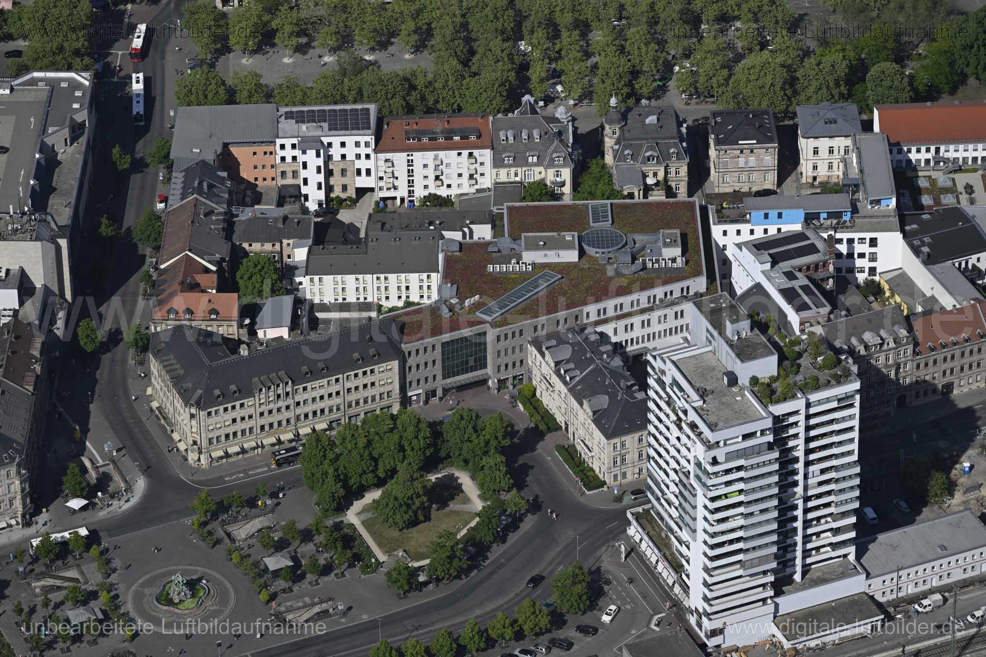 Luftaufnahme Bahnhofplatz Fürth in Fürth | Mittelfranken, Bayern