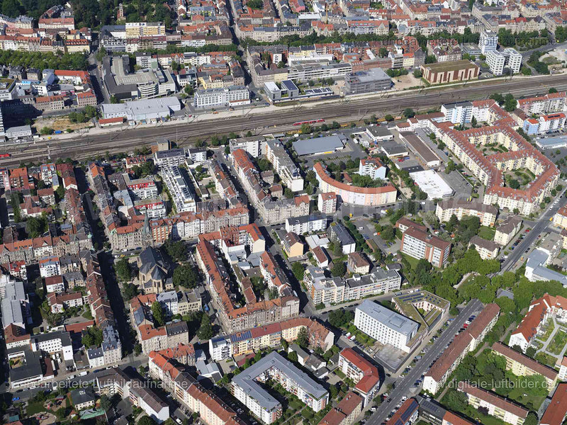 Luftaufnahme Fürth - Südstadt in Fürth | Mittelfranken, Bayern