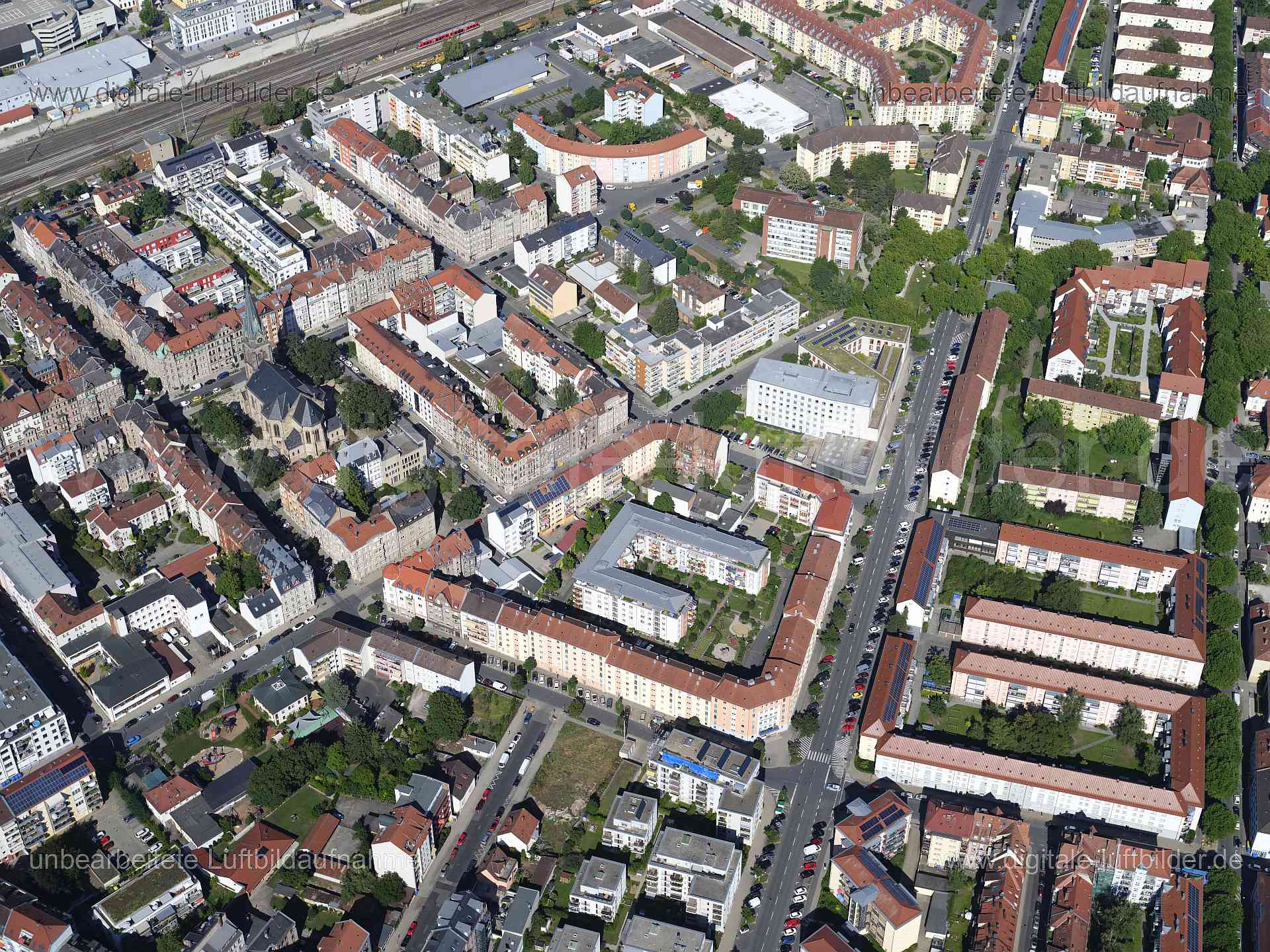 Luftaufnahme Fürth - Südstadt in Fürth | Mittelfranken, Bayern