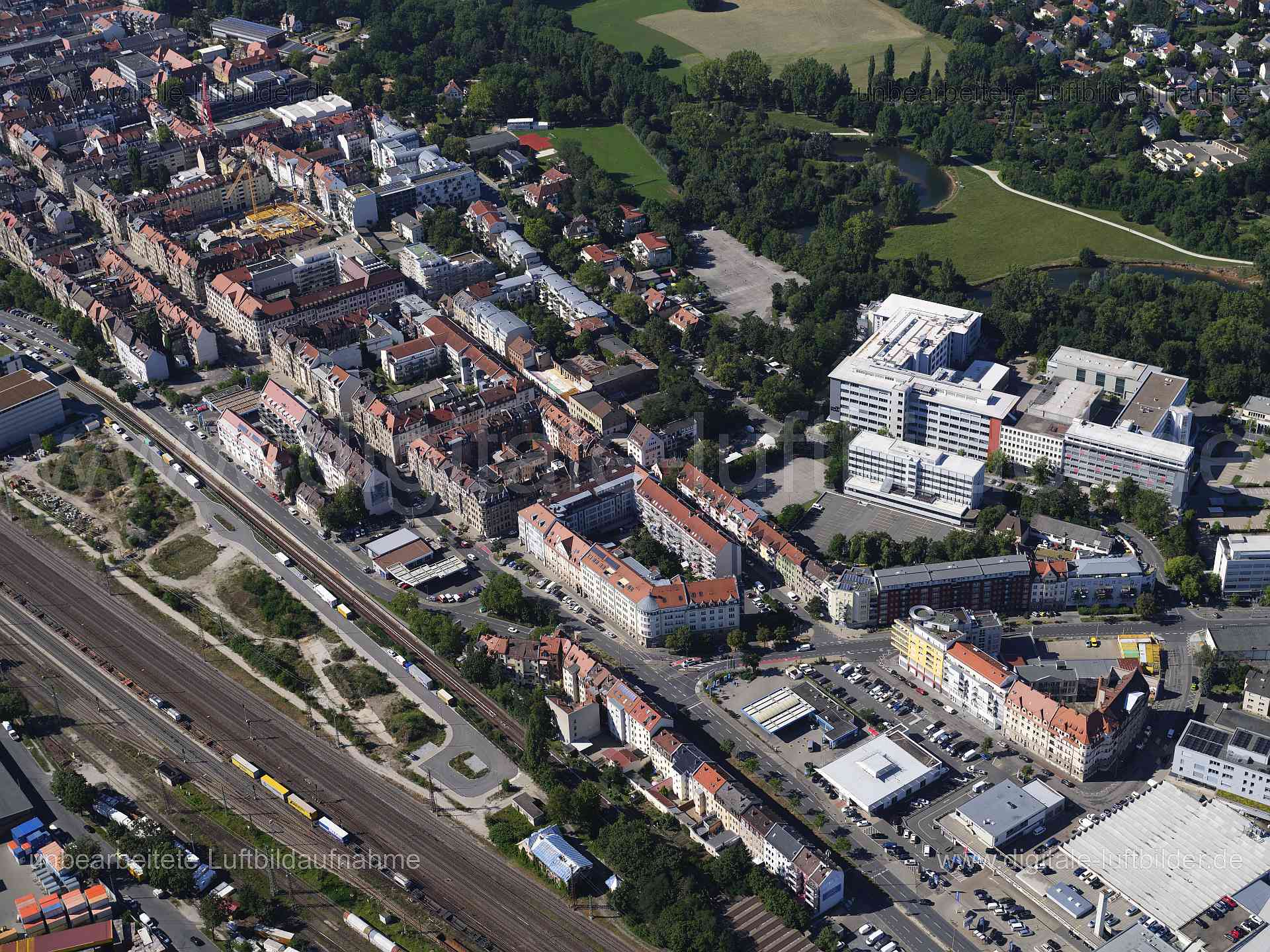 Luftaufnahme Fürth - Uferstadt in Fürth | Mittelfranken, Bayern