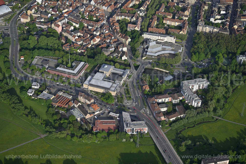 Luftaufnahme Fürth Stadthalle in Fürth | Mittelfranken, Bayern