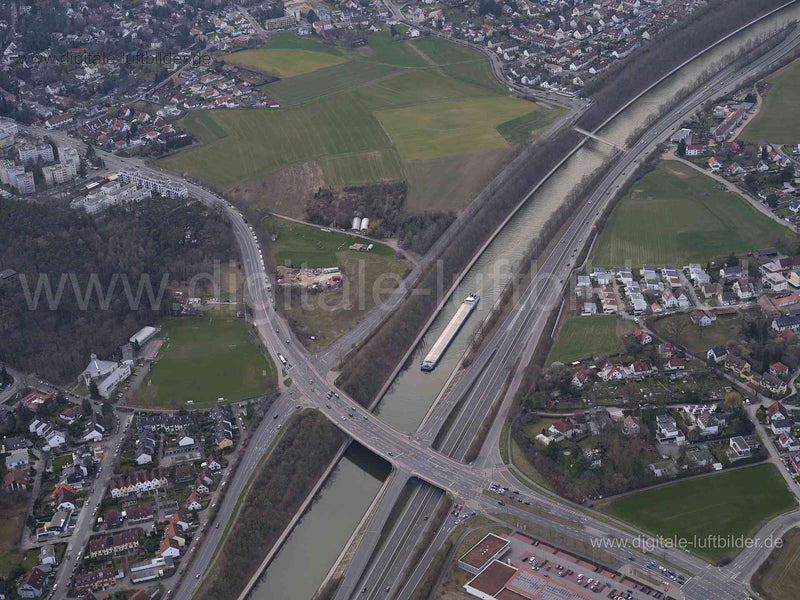 Luftaufnahme Graf-Staufenberg-Brücke in Fürth | Mittelfranken, Bayern
