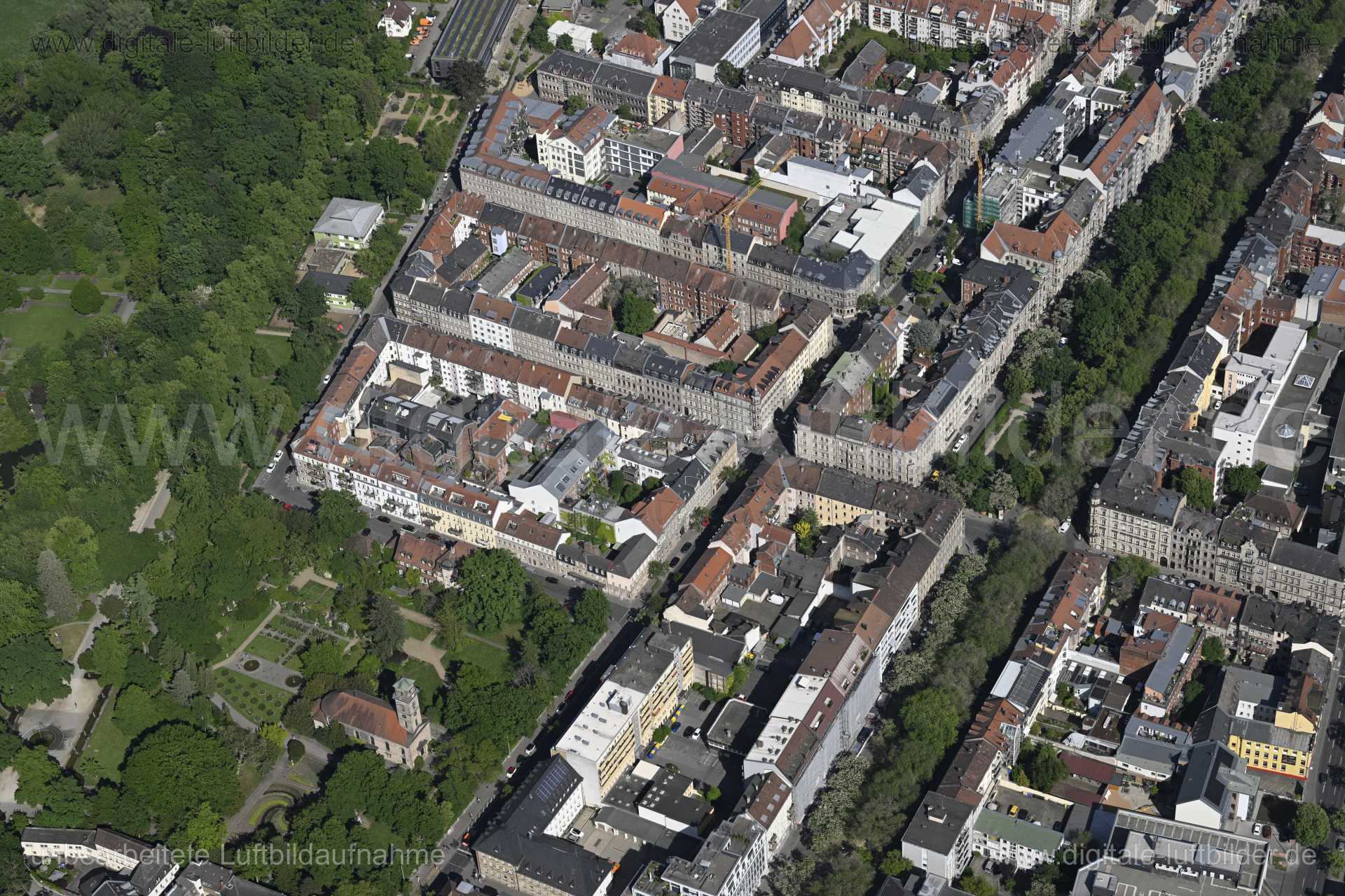 Luftaufnahme Nürnberger Straße in Fürth | Mittelfranken, Bayern