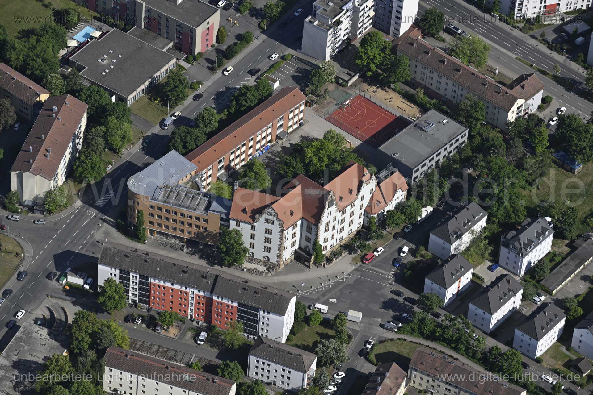 Luftaufnahme Pestalozzischule Fürth in Fürth | Mittelfranken, Bayern