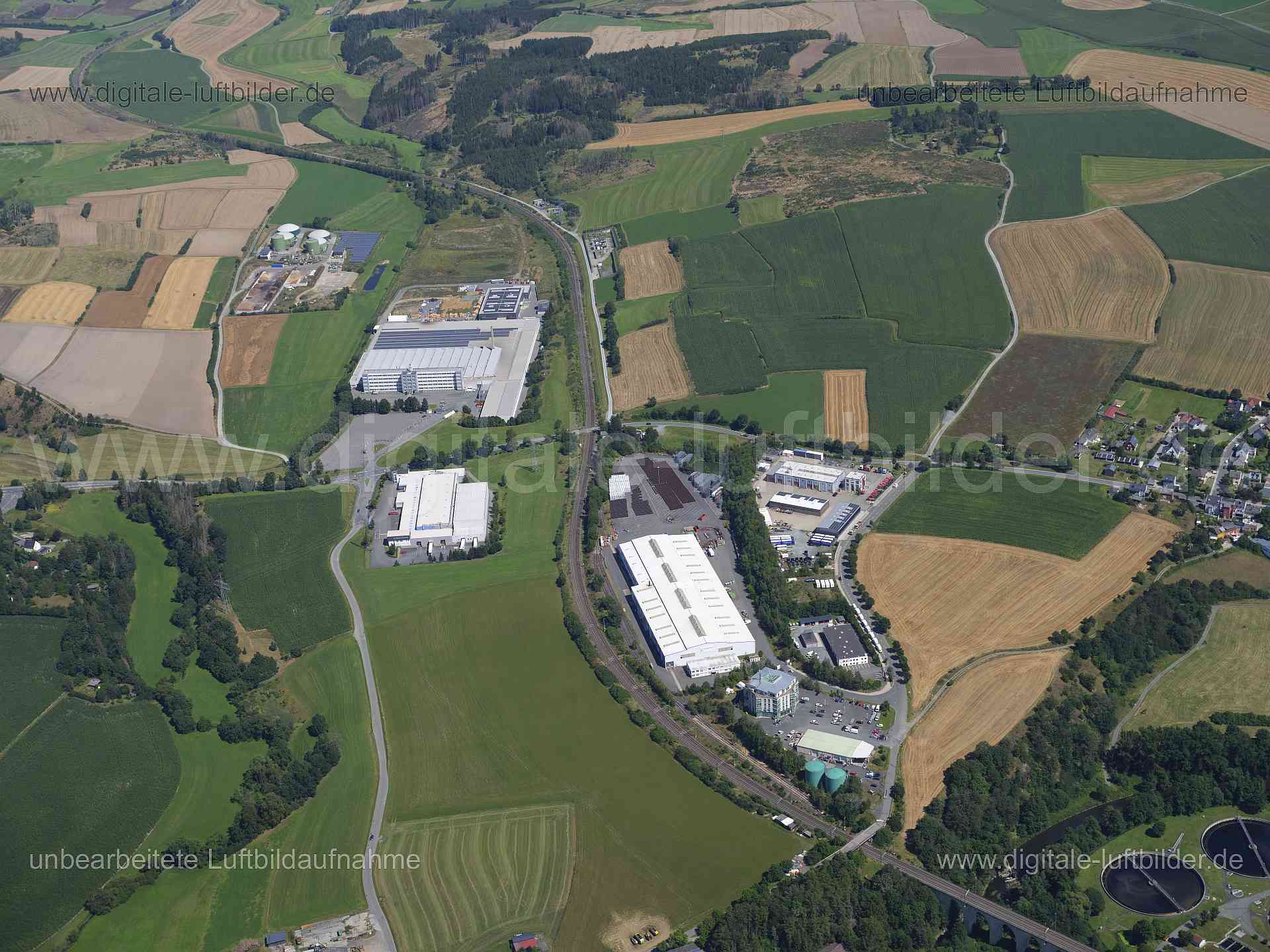 Luftaufnahme Gewerbegebiet Hof in Hof | Oberfranken, Bayern