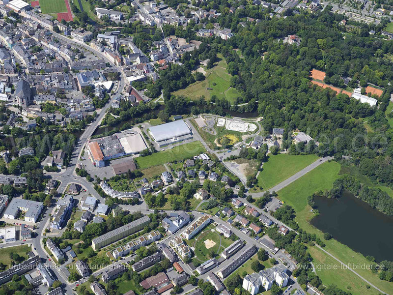 Luftaufnahme Hof - Eisstadion in Hof | Oberfranken, Bayern