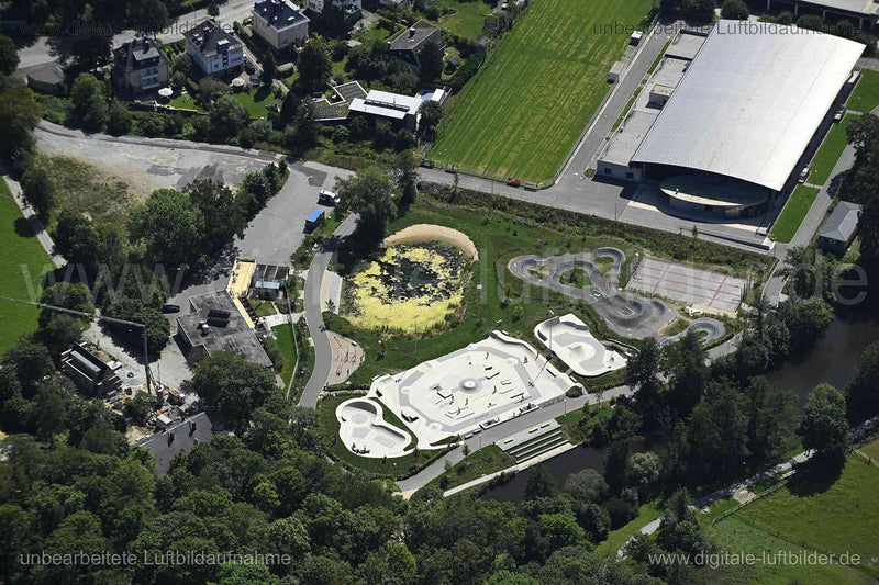 Luftaufnahme Hof - Eisstadion in Hof | Oberfranken, Bayern