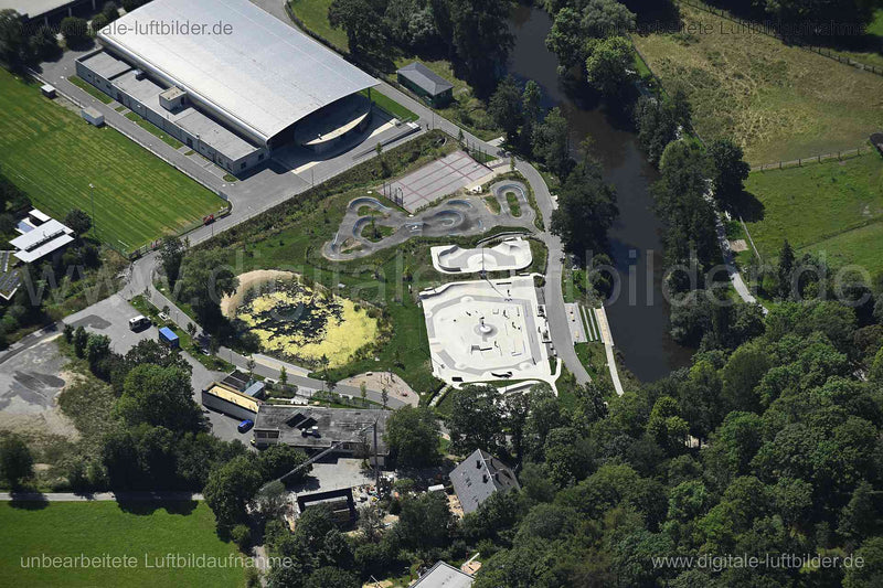 Luftaufnahme Hof - Eisstadion in Hof | Oberfranken, Bayern