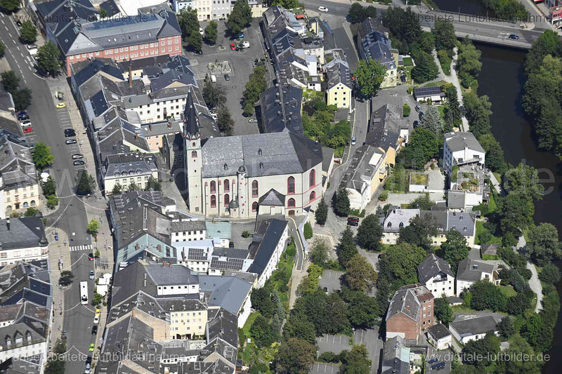 Luftaufnahme Hof - Michaeliskirche in Hof | Oberfranken, Bayern