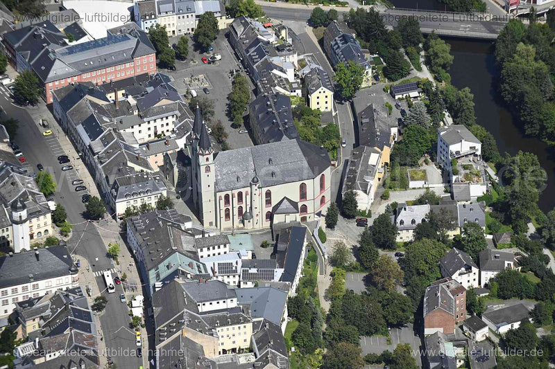 Luftaufnahme Hof - Michaeliskirche in Hof | Oberfranken, Bayern