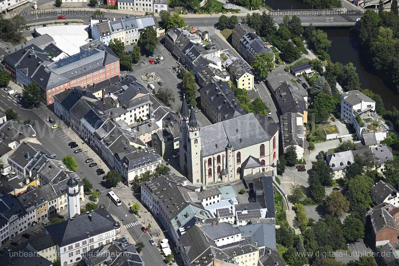 Luftaufnahme Hof - Michaeliskirche in Hof | Oberfranken, Bayern