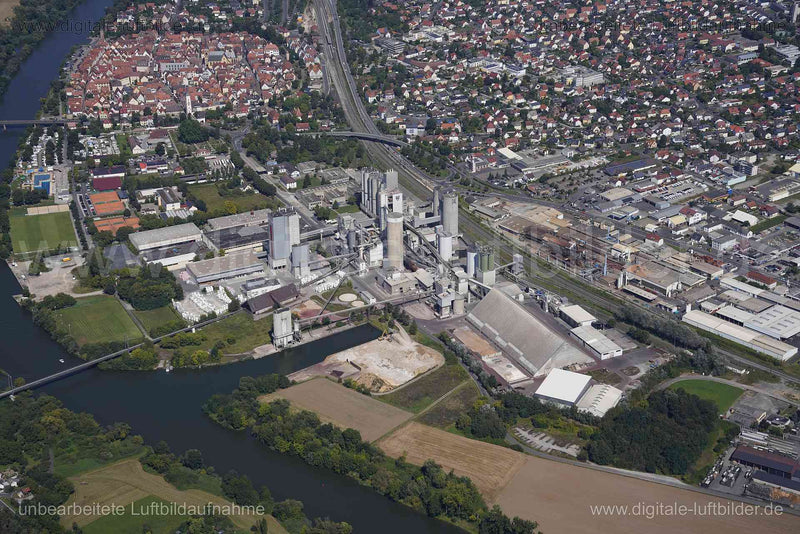 Luftaufnahme Industriegebiet Laudenbacher Weg in Karlstadt | Unterfranken, Bayern