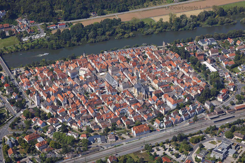 Luftaufnahme Karlstadt - Altstadt in Karlstadt | Unterfranken, Bayern