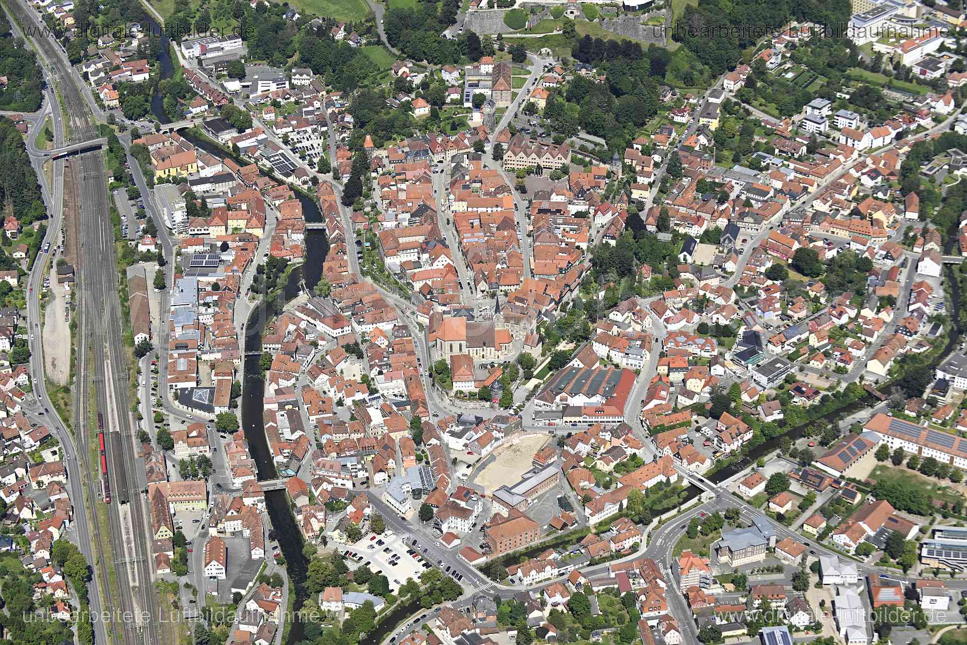 Luftaufnahme Kronach - Altstadt in Kronach | Oberfranken, Bayern