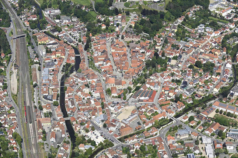 Luftaufnahme Kronach - Altstadt in Kronach | Oberfranken, Bayern