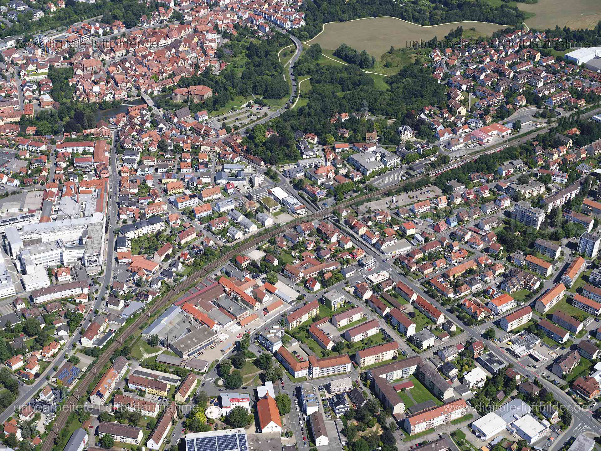 Luftaufnahme Lauf an der Pegnitz in Lauf an der Pegnitz | Mittelfranken, Bayern