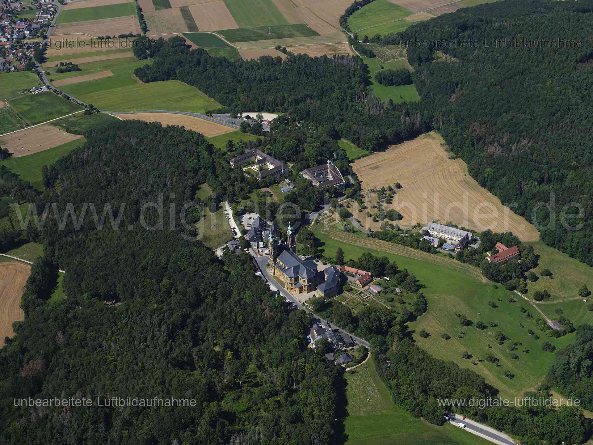 Luftaufnahme Basilika Vierzehnheiligen in Lichtenfels | Oberfranken, Bayern