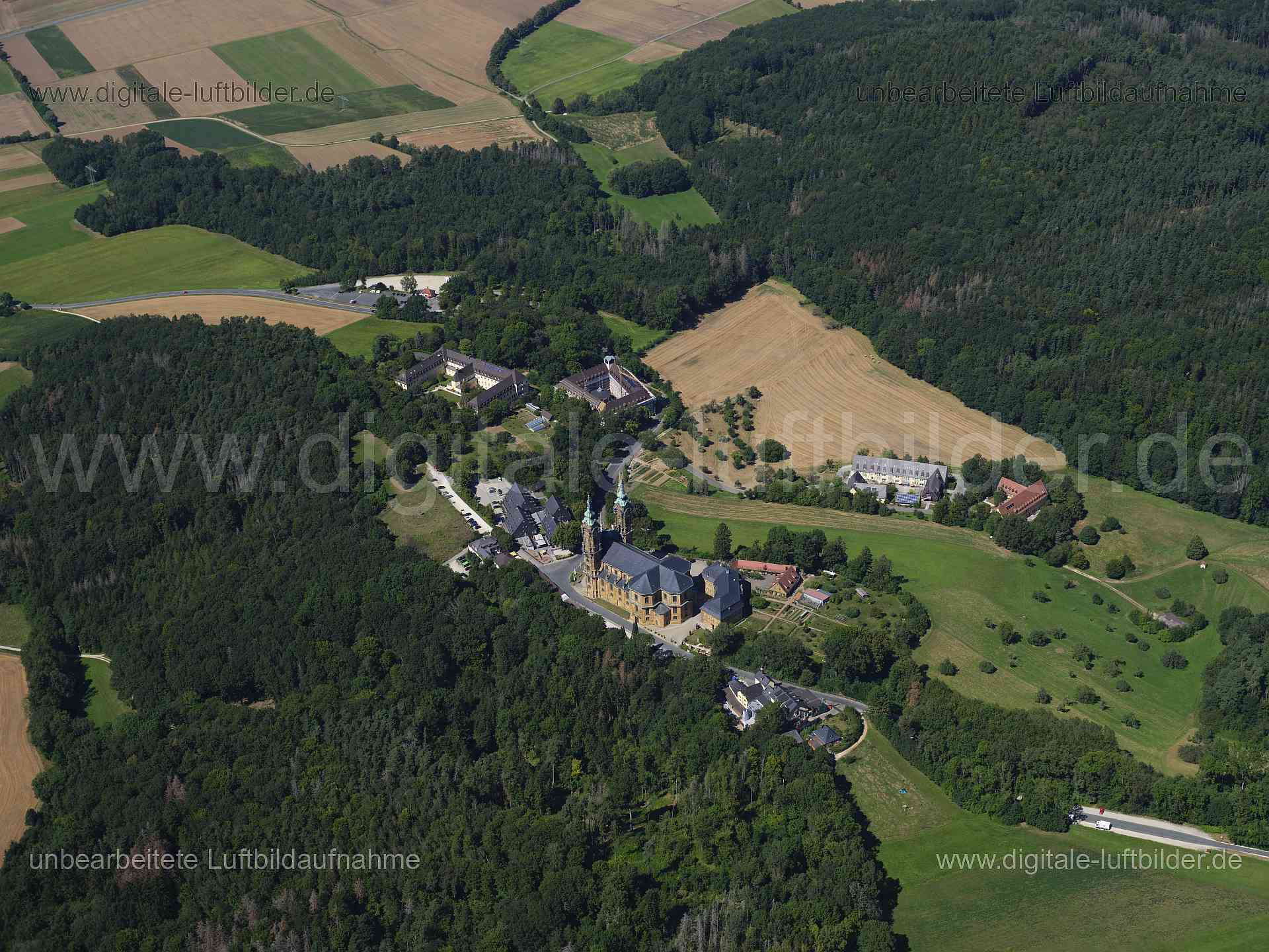 Luftaufnahme Basilika Vierzehnheiligen in Lichtenfels | Oberfranken, Bayern