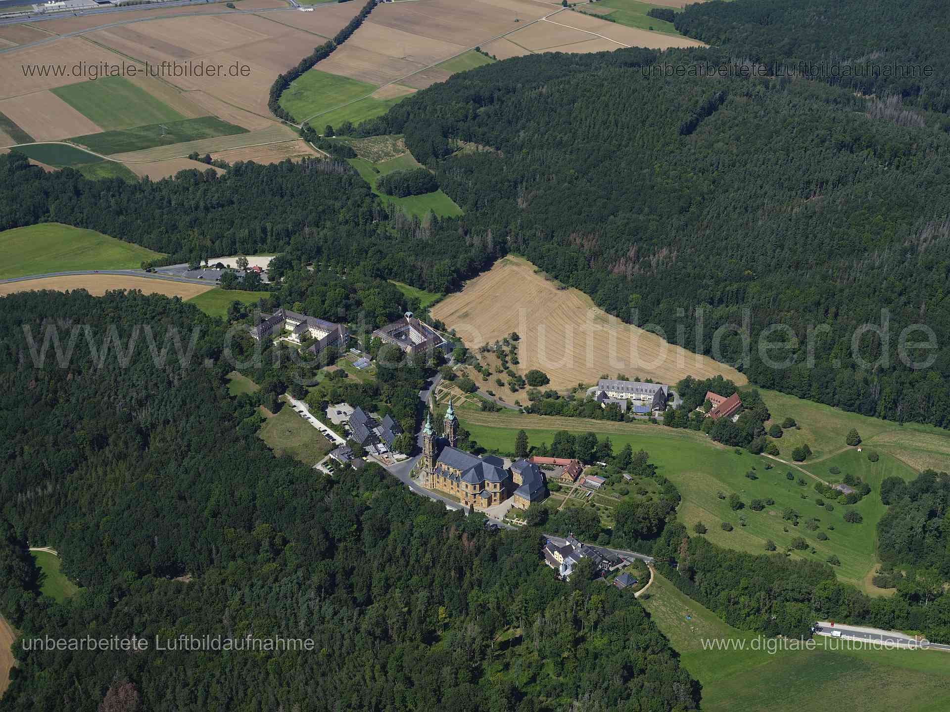 Luftaufnahme Basilika Vierzehnheiligen in Lichtenfels | Oberfranken, Bayern