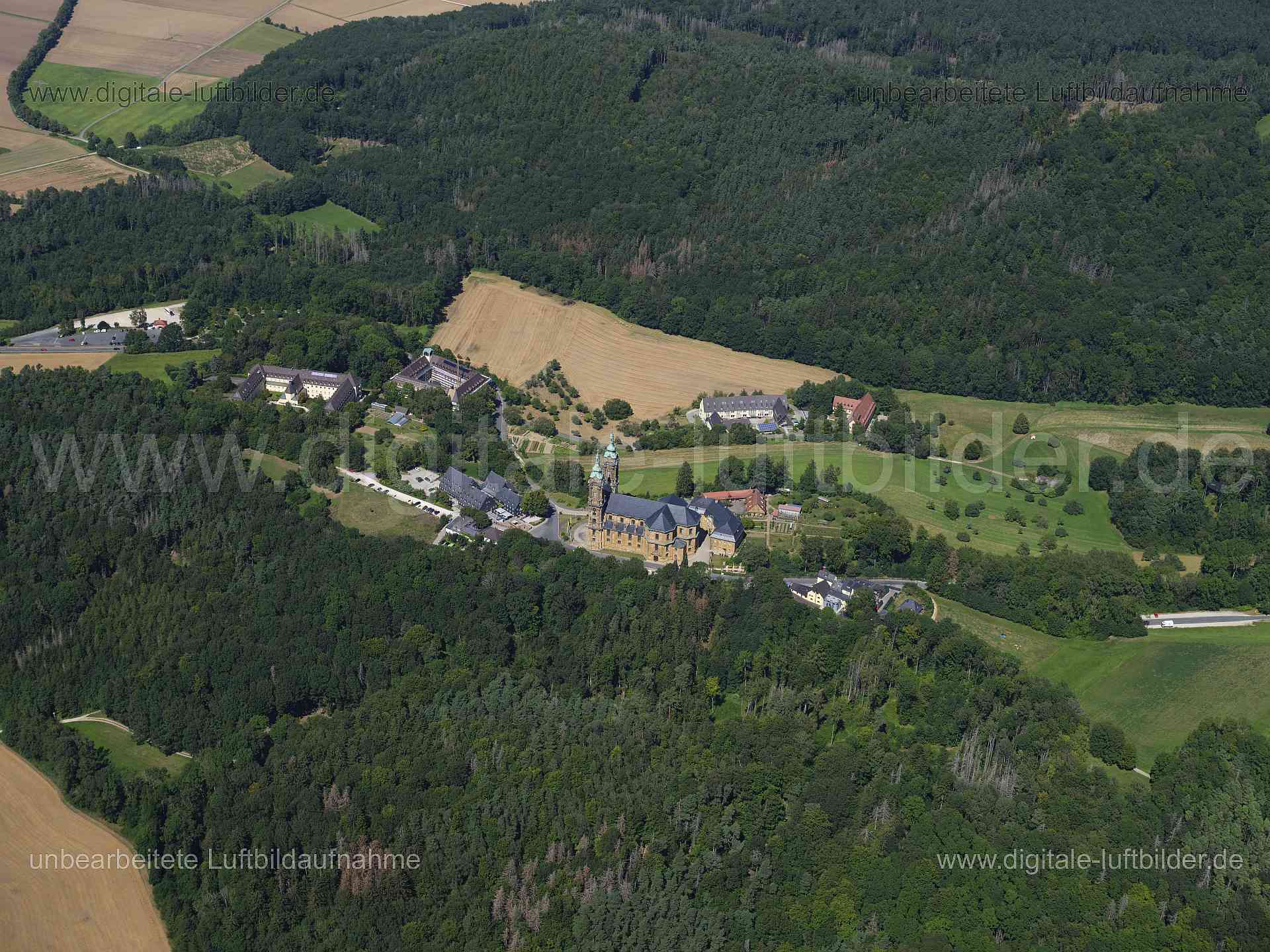 Luftaufnahme Basilika Vierzehnheiligen in Lichtenfels | Oberfranken, Bayern