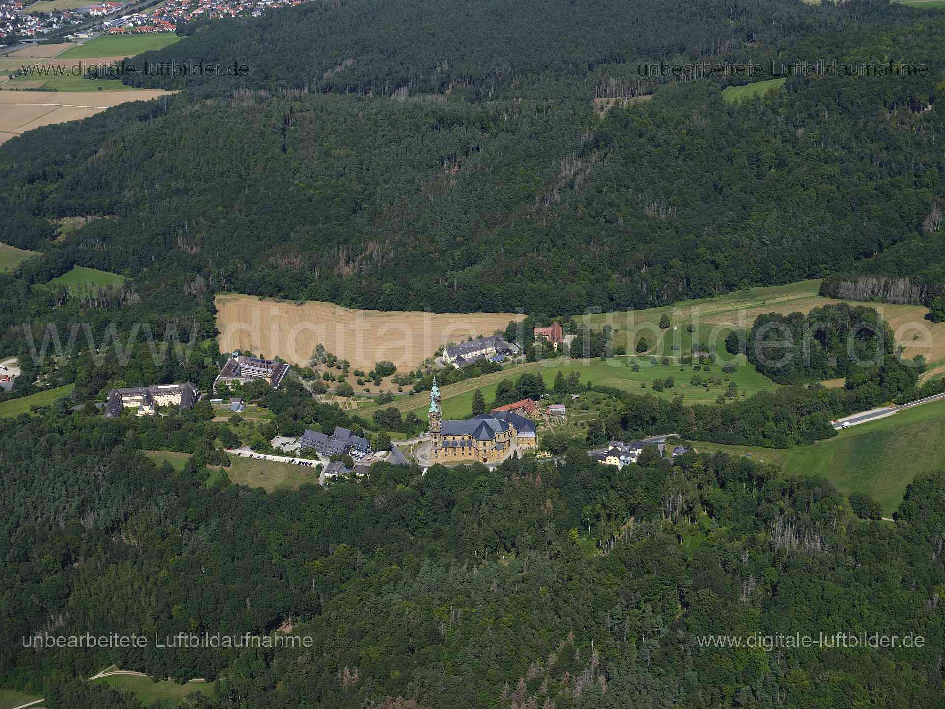 Luftaufnahme Basilika Vierzehnheiligen in Lichtenfels | Oberfranken, Bayern