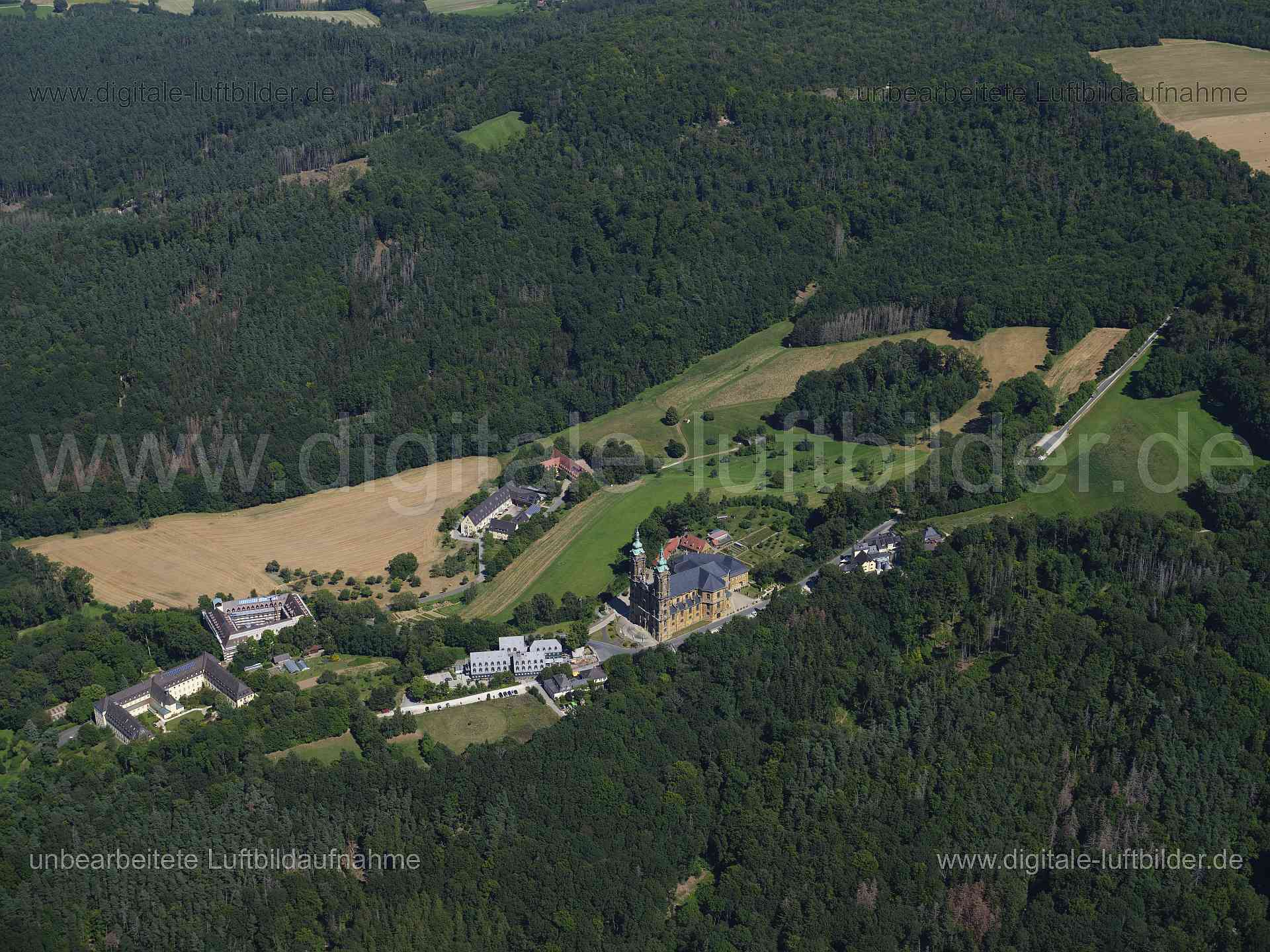 Luftaufnahme Basilika Vierzehnheiligen in Lichtenfels | Oberfranken, Bayern