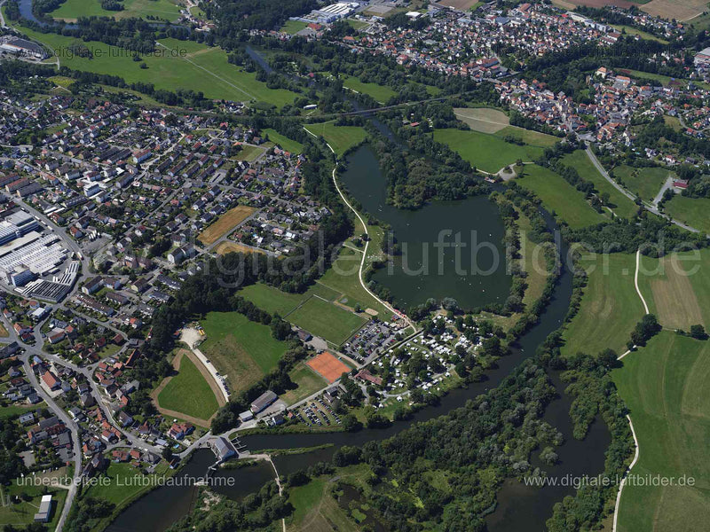 Luftaufnahme Lichtenfels Ortswiesensee in Lichtenfels | Oberfranken, Bayern
