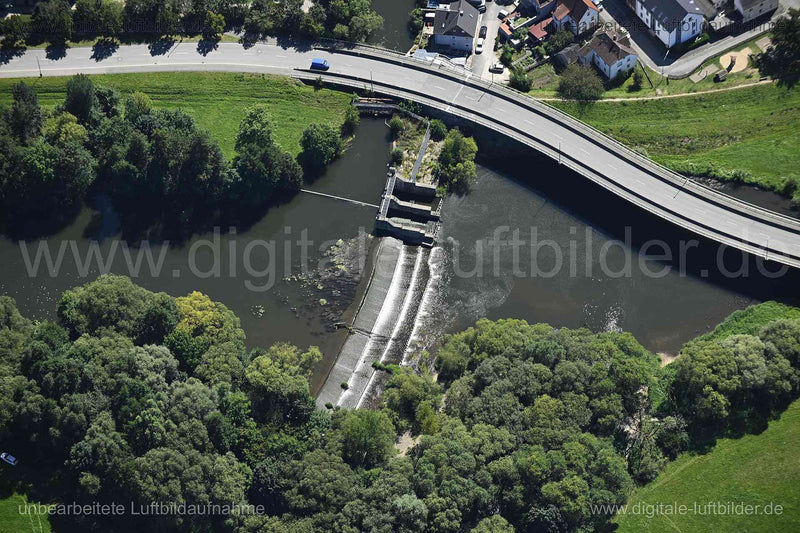 Luftaufnahme Wehr in Lichtenfels in Lichtenfels | Oberfranken, Bayern