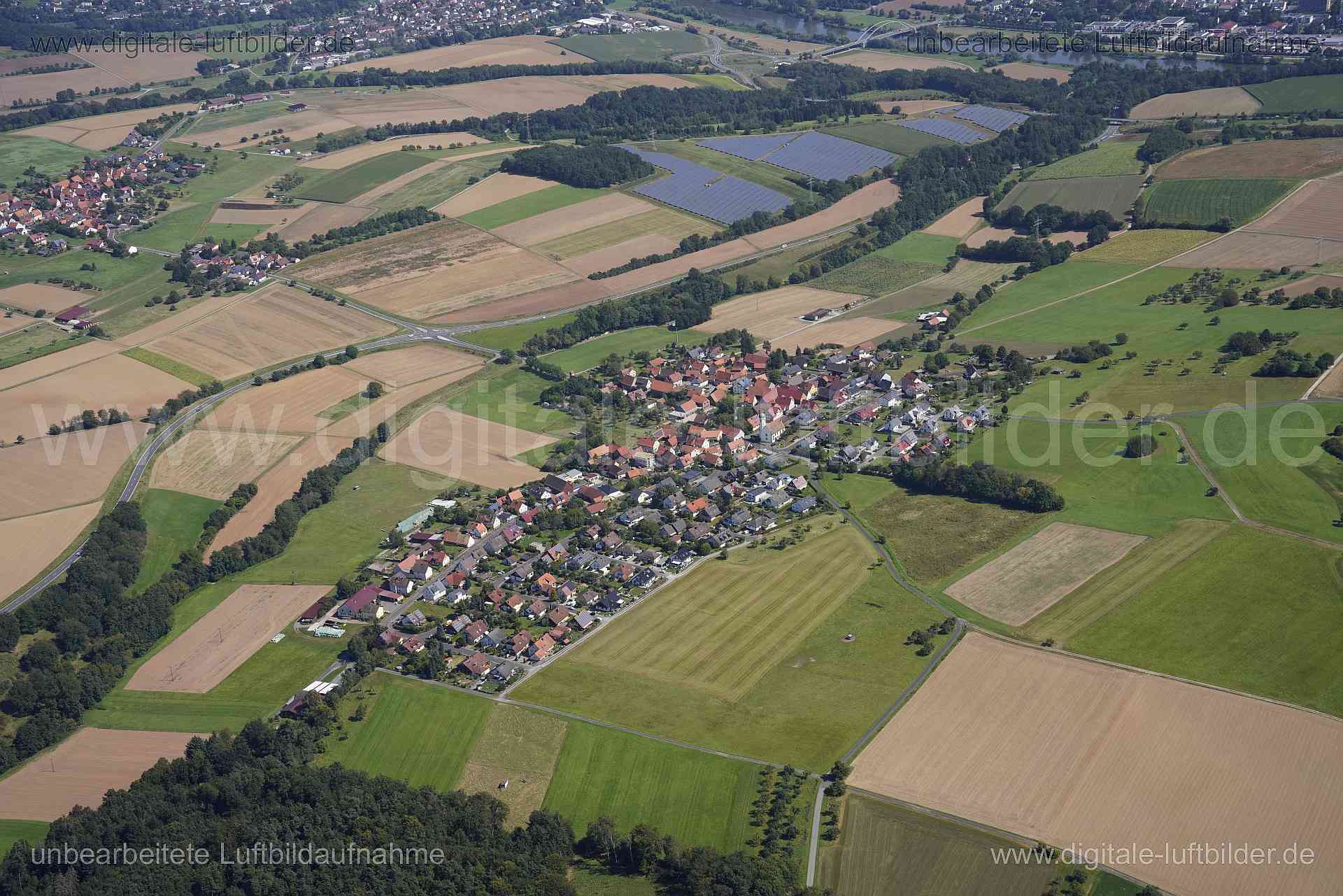 Luftaufnahme Glasofen in Marktheidenfeld | Unterfranken, Bayern