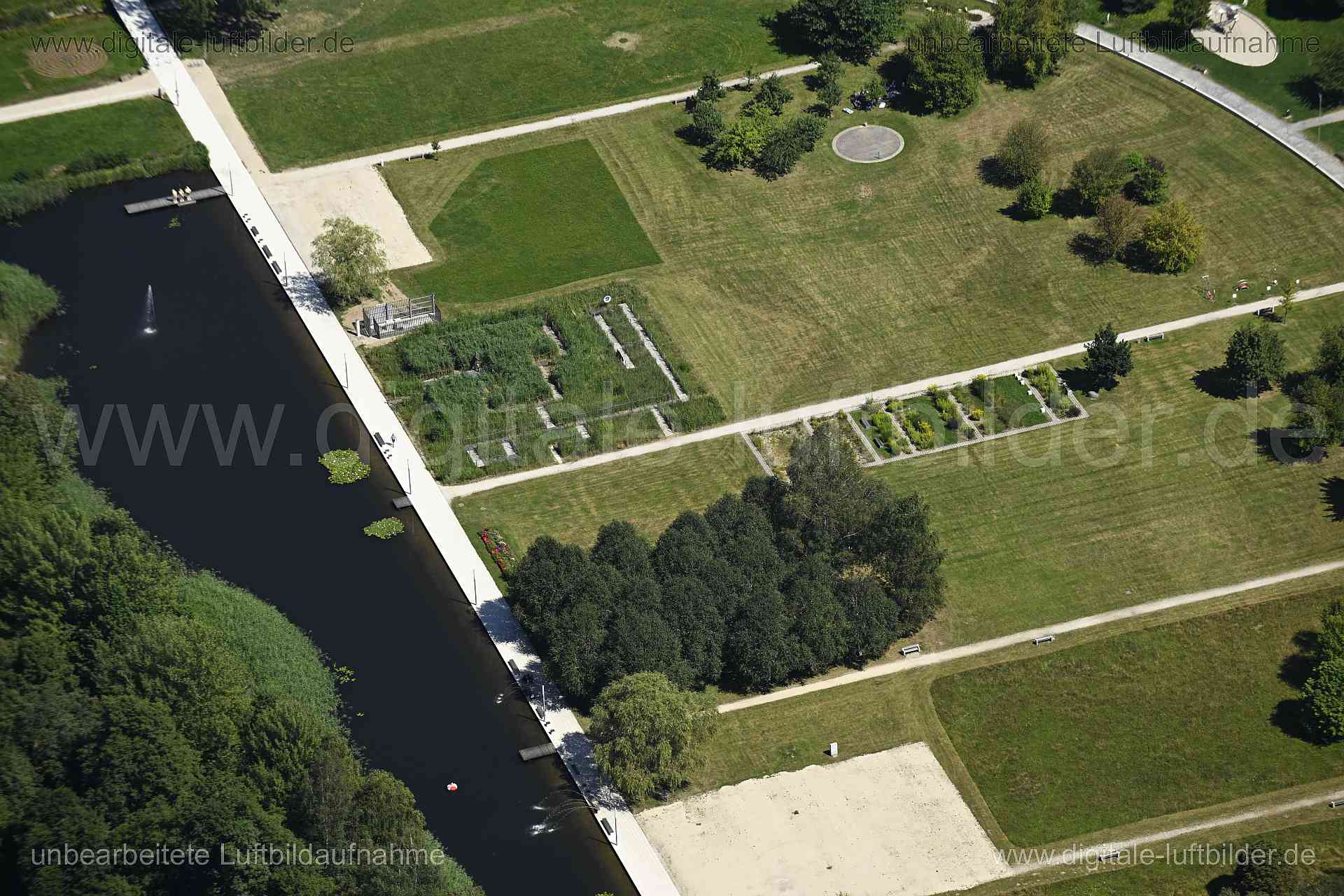 Luftaufnahme Marktredwitz - Auenpark in Marktredwitz | Oberfranken, Bayern