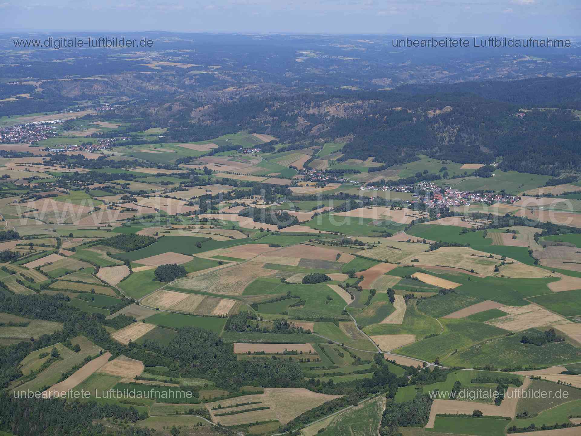 Luftaufnahme Naturpark Frankenwald in Münchberg | Oberfranken, Bayern