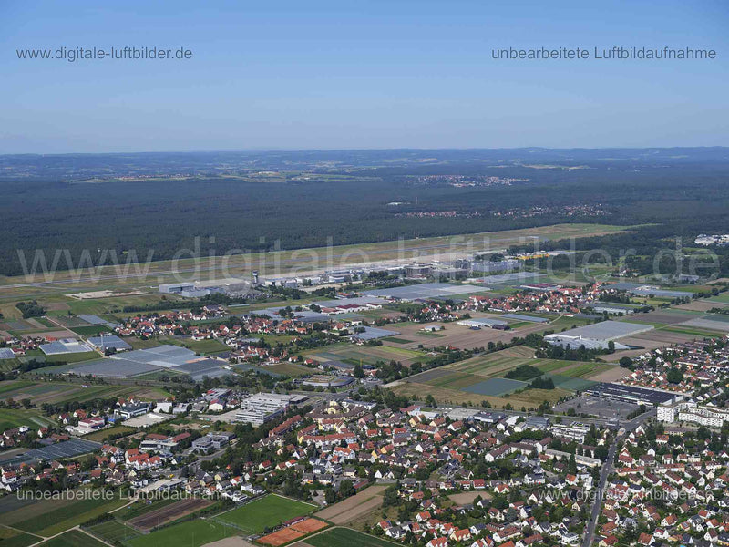 Luftaufnahme Albrecht-Dürer-Airport in Nürnberg | Mittelfranken, Bayern