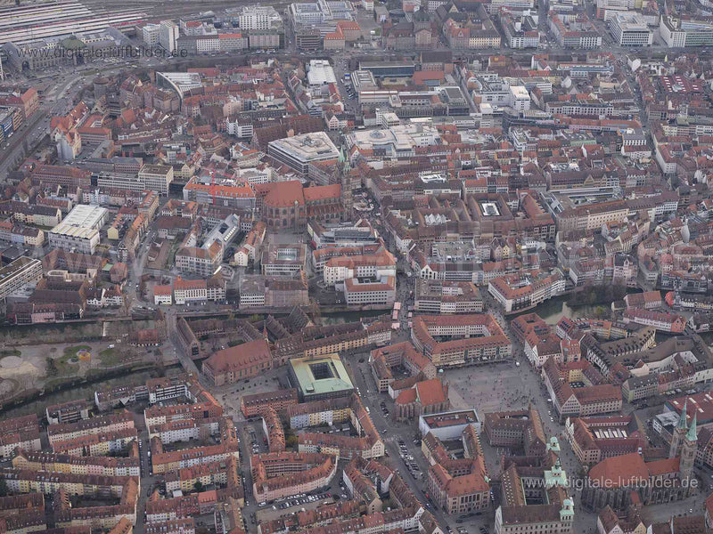 Luftaufnahme Altstadt in Nürnberg | Mittelfranken, Bayern