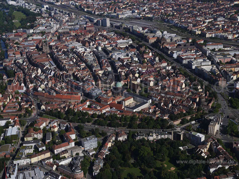 Luftaufnahme Altstadt in Nürnberg | Mittelfranken, Bayern