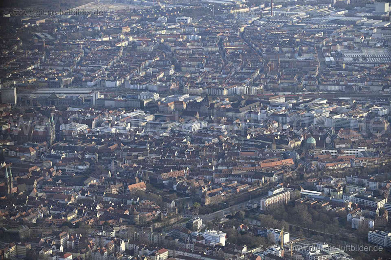 Luftaufnahme Altstadt in Nürnberg | Mittelfranken, Bayern