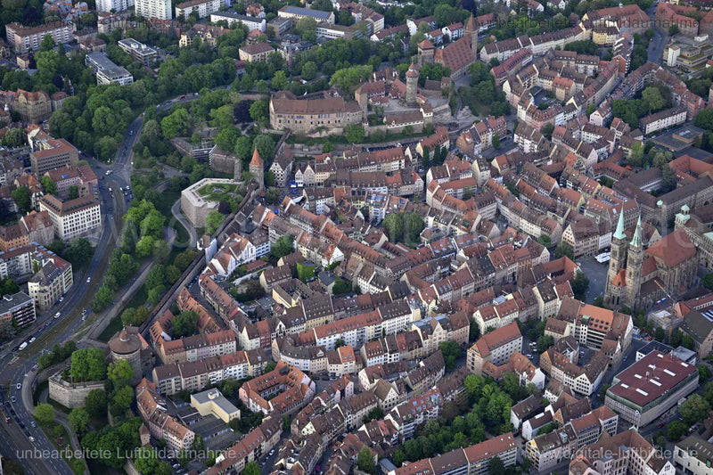 Luftaufnahme Altstadt in Nürnberg | Mittelfranken, Bayern