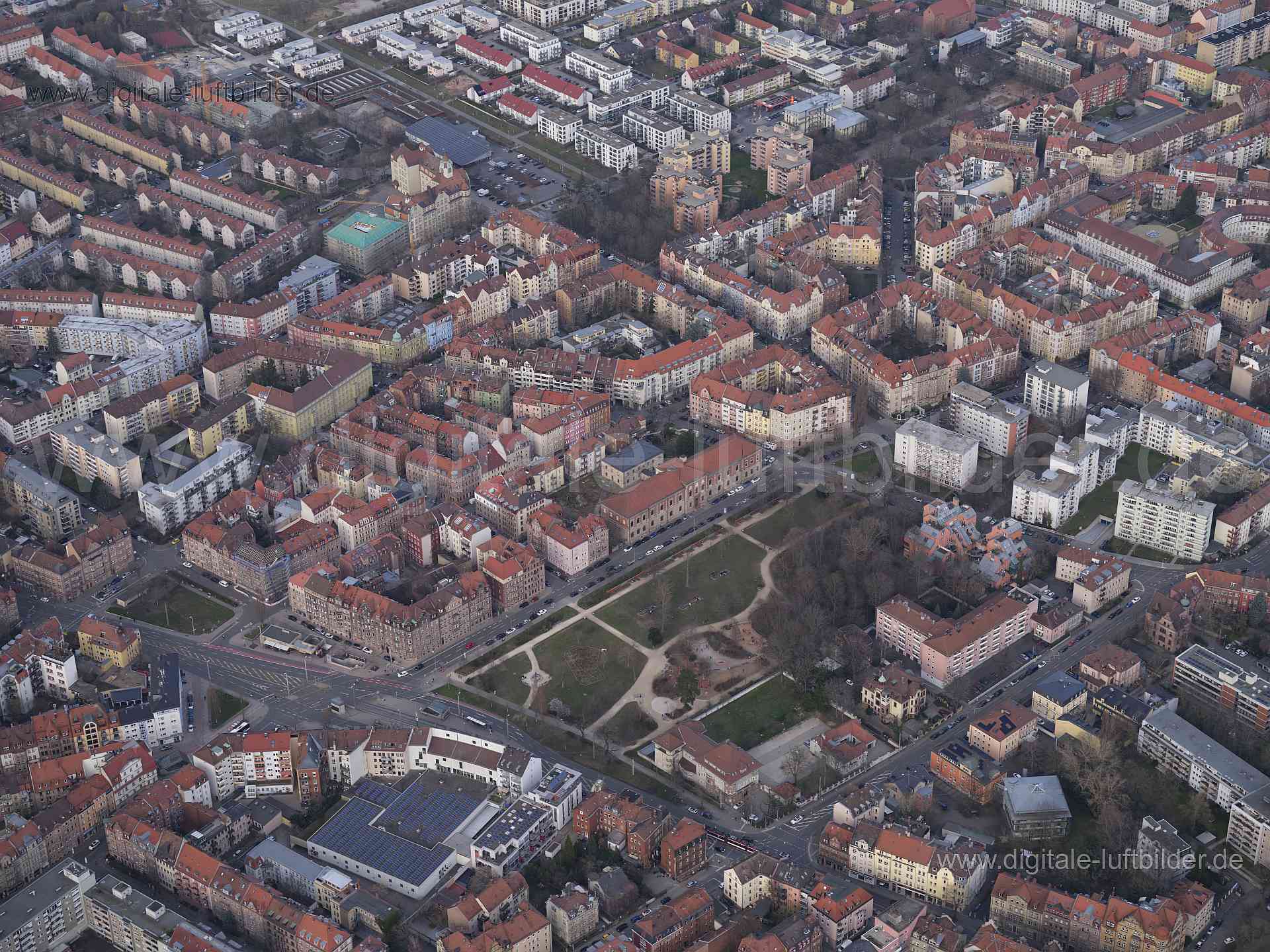 Luftaufnahme Archivpark in Nürnberg | Mittelfranken, Bayern