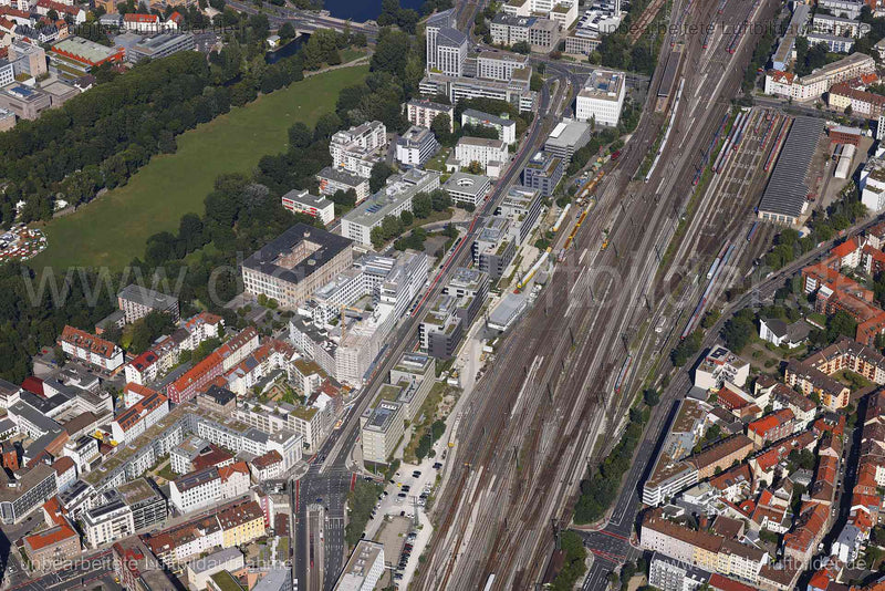 Luftaufnahme Bahnhofstraße in Nürnberg | Mittelfranken, Bayern