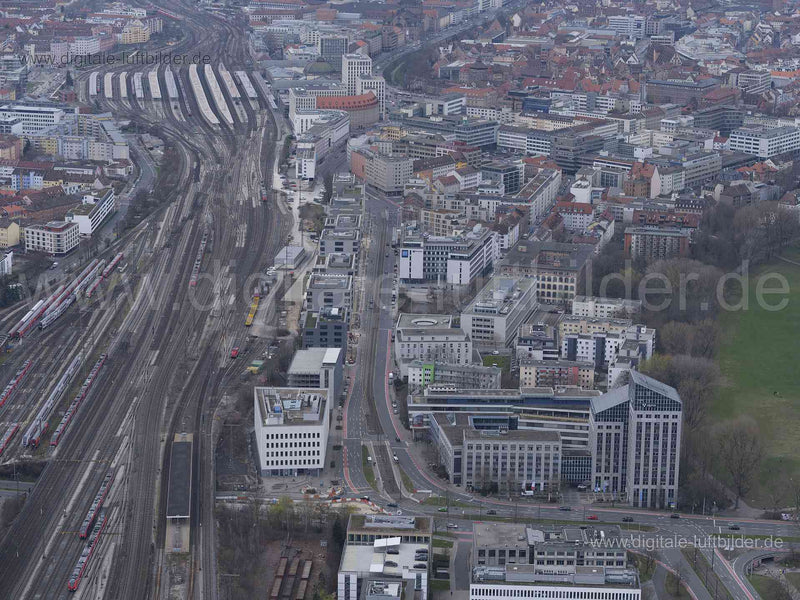 Luftaufnahme Bahnhofstraße in Nürnberg | Mittelfranken, Bayern