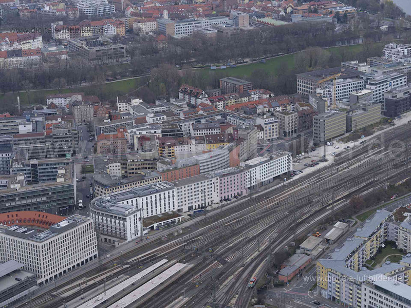 Luftaufnahme Bahnhofstraße in Nürnberg | Mittelfranken, Bayern