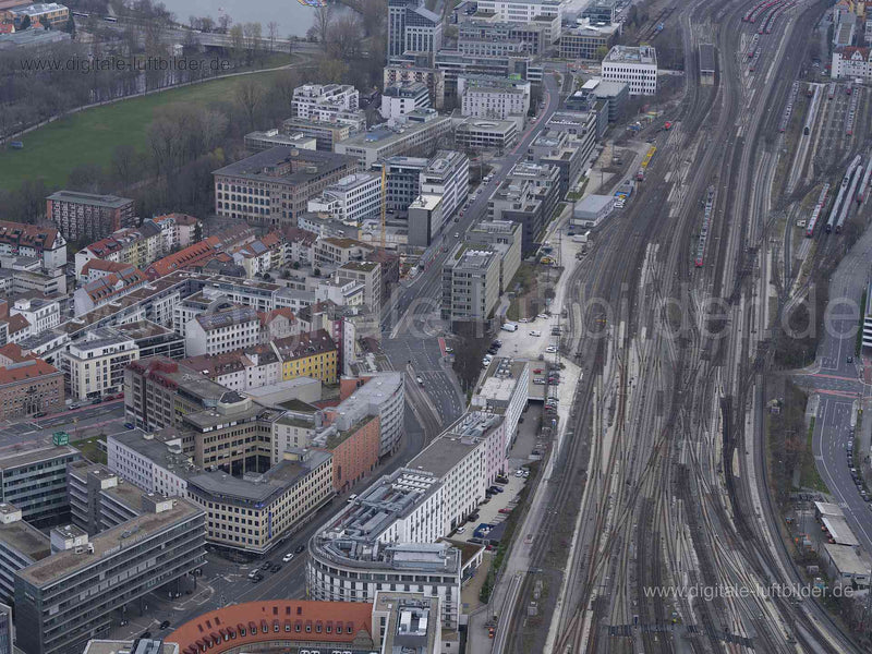 Luftaufnahme Bahnhofstraße in Nürnberg | Mittelfranken, Bayern