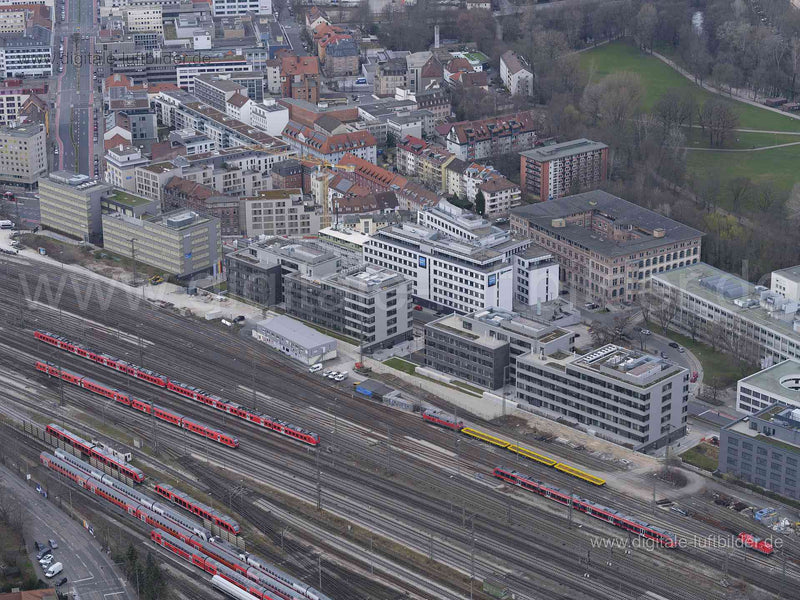 Luftaufnahme Bahnhofstraße in Nürnberg | Mittelfranken, Bayern