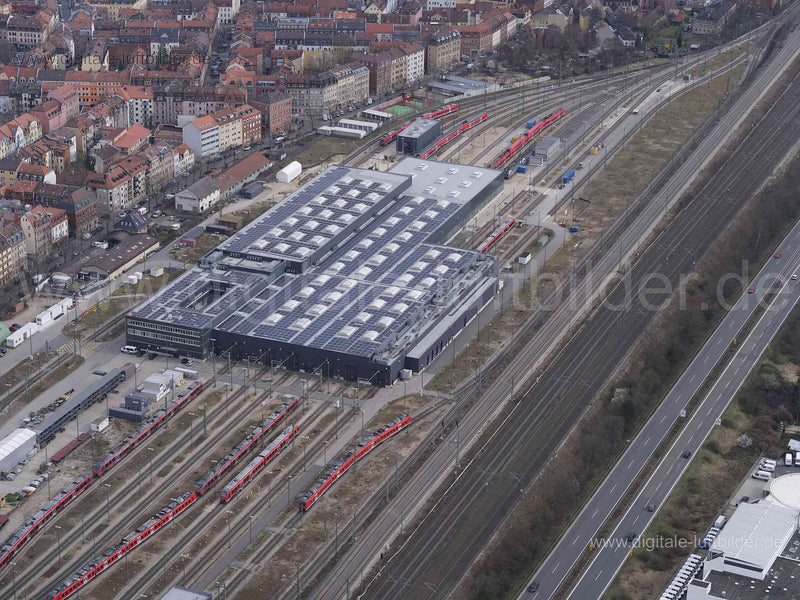 Luftaufnahme Bahnwerkstatt in Nürnberg | Mittelfranken, Bayern