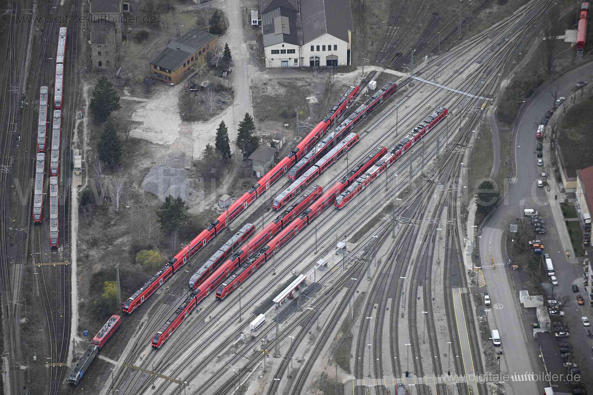 Luftaufnahme Bahnwerkstatt in Nürnberg | Mittelfranken, Bayern